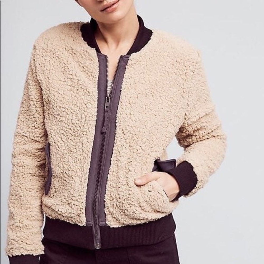 Anthropologie Marrakech Teddy Bomber Jacket